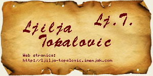 Ljilja Topalović vizit kartica